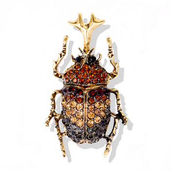 Morkopela Beetles Enamel Pin Rhinestone Bugs Καρφίτσα Εντόμων Καρφίτσες και καρφίτσες Αξεσουάρ κλιπ τσάντας κασκόλ