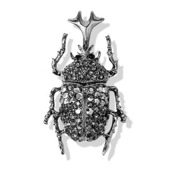 Morkopela Beetles Enamel Pin Rhinestone Bugs Καρφίτσα Εντόμων Καρφίτσες και καρφίτσες Αξεσουάρ κλιπ τσάντας κασκόλ