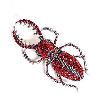 Morkopela Beetles Enamel Pin Rhinestone Bugs Καρφίτσα Εντόμων Καρφίτσες και καρφίτσες Αξεσουάρ κλιπ τσάντας κασκόλ