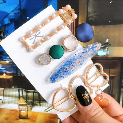 4 buc/set accesorii de păr pentru femei bijuterii simulare coreeană perle barotă cu inimi de dragoste agrafe de păr pentru fete agrafe roz 2020 nou