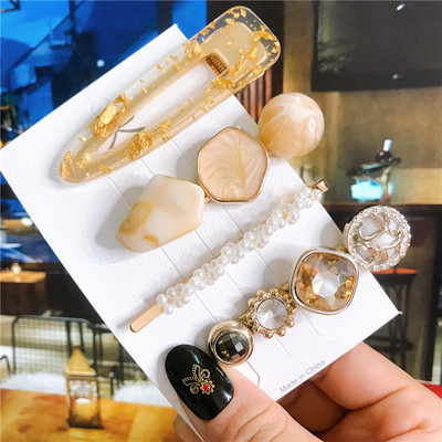 4 buc/set accesorii de păr pentru femei bijuterii simulare coreeană perle barotă cu inimi de dragoste agrafe de păr pentru fete agrafe roz 2020 nou