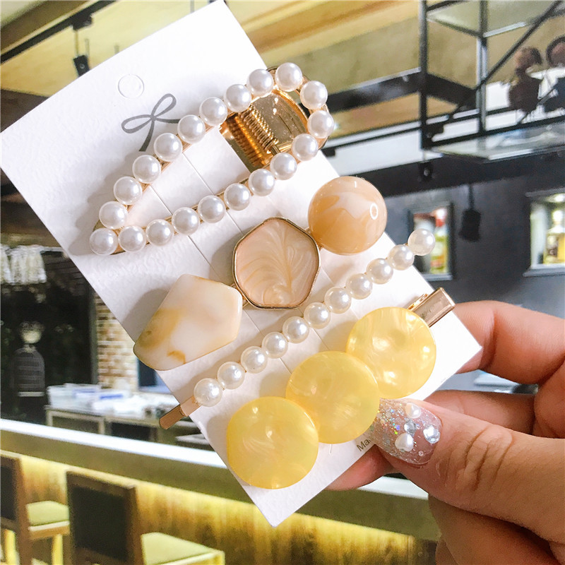 4 buc/set accesorii de păr pentru femei bijuterii simulare coreeană perle barotă cu inimi de dragoste agrafe de păr pentru fete agrafe roz 2020 nou