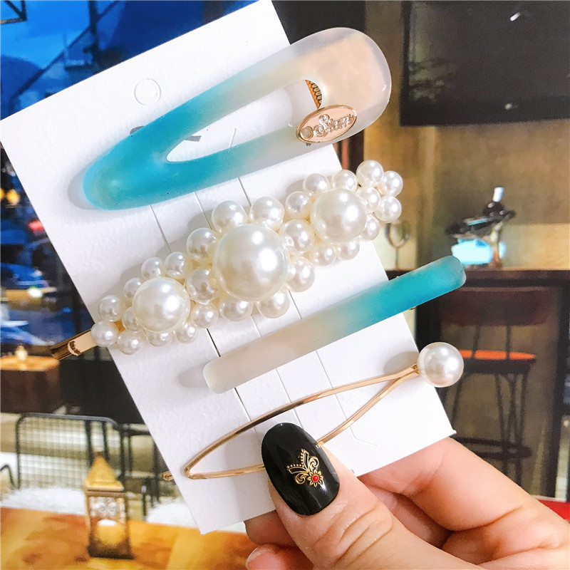 4 buc/set accesorii de păr pentru femei bijuterii simulare coreeană perle barotă cu inimi de dragoste agrafe de păr pentru fete agrafe roz 2020 nou