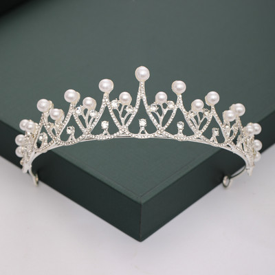 Auriu, argintiu, diademe și coroane, pentru nuntă, petrecere, perle de cristal, diademe, strasuri, ornamente pentru cap, accesorii de modă