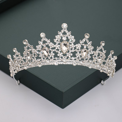 Auriu, argintiu, diademe și coroane, pentru nuntă, petrecere, perle de cristal, diademe, strasuri, ornamente pentru cap, accesorii de modă