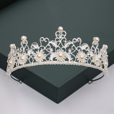Auriu, argintiu, diademe și coroane, pentru nuntă, petrecere, perle de cristal, diademe, strasuri, ornamente pentru cap, accesorii de modă
