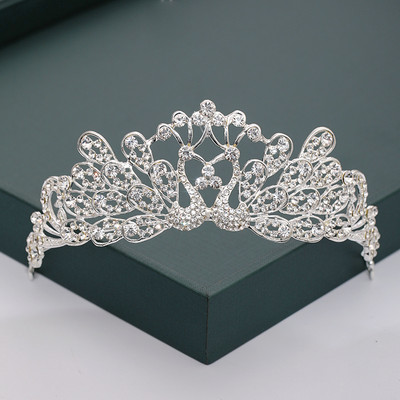 Auriu, argintiu, diademe și coroane, pentru nuntă, petrecere, perle de cristal, diademe, strasuri, ornamente pentru cap, accesorii de modă