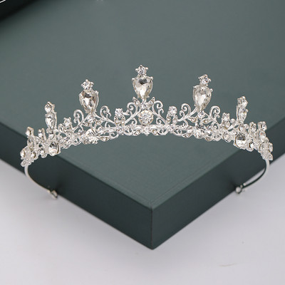 Auriu, argintiu, diademe și coroane, pentru nuntă, petrecere, perle de cristal, diademe, strasuri, ornamente pentru cap, accesorii de modă