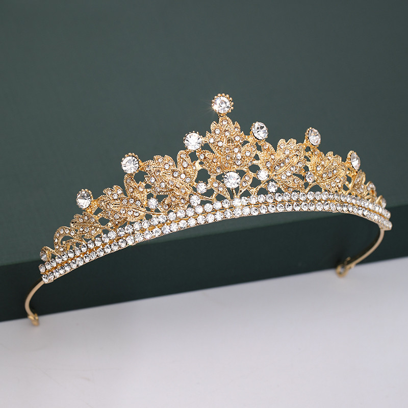 Auriu, argintiu, diademe și coroane, pentru nuntă, petrecere, perle de cristal, diademe, strasuri, ornamente pentru cap, accesorii de modă