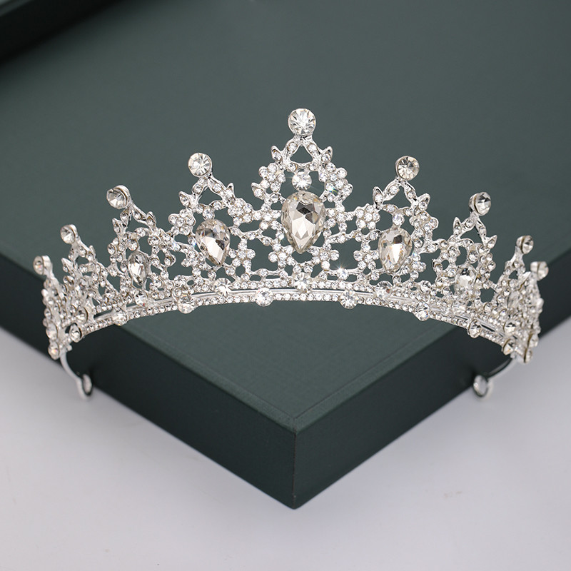 Auriu, argintiu, diademe și coroane, pentru nuntă, petrecere, perle de cristal, diademe, strasuri, ornamente pentru cap, accesorii de modă