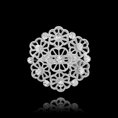 Ace pentru broșă cu flori de cristal pentru femei, broșe cu flori de un albastru intens, pentru plante, insigna elegantă, bijuterii, broșă pentru petrecere de nuntă, cadouri de petrecere