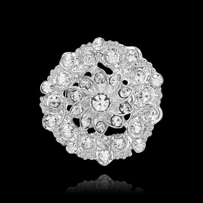 Ace pentru broșă cu flori de cristal pentru femei, broșe cu flori de un albastru intens, pentru plante, insigna elegantă, bijuterii, broșă pentru petrecere de nuntă, cadouri de petrecere