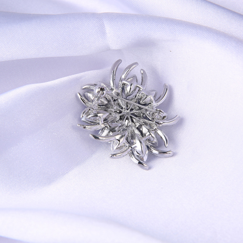 Ace pentru broșă cu flori de cristal pentru femei, broșe cu flori de un albastru intens, pentru plante, insigna elegantă, bijuterii, broșă pentru petrecere de nuntă, cadouri de petrecere