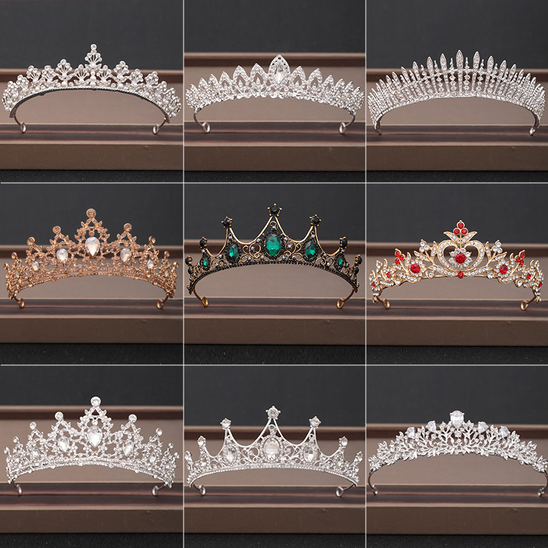 Coroana de nunta Bijuterii de par Casca de mireasa femeie baroc Strasuri Tiare de cristal Coroane de petrecere de mireasa Accesorii de par de nunta