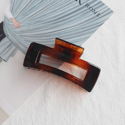 7Designs Agrafă mare acrilic pentru păr, accesorii pentru păr pentru femei, culoarea jeleului coreeană, agrafă mare pentru gheare de păr, clemă de crab din rășină.