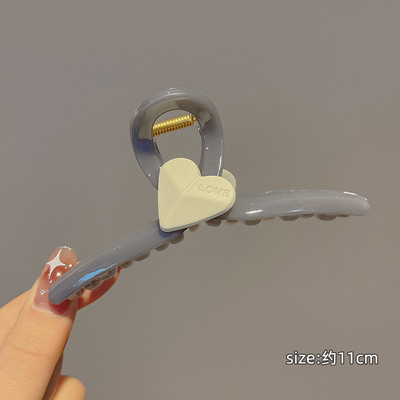 7Designs Agrafă mare acrilic pentru păr, accesorii pentru păr pentru femei, culoarea jeleului coreeană, agrafă mare pentru gheare de păr, clemă de crab din rășină.