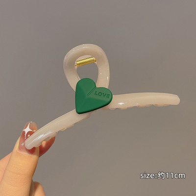 7Designs Agrafă mare acrilic pentru păr, accesorii pentru păr pentru femei, culoarea jeleului coreeană, agrafă mare pentru gheare de păr, clemă de crab din rășină.