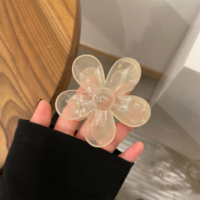 7Designs Agrafă mare acrilic pentru păr, accesorii pentru păr pentru femei, culoarea jeleului coreeană, agrafă mare pentru gheare de păr, clemă de crab din rășină.