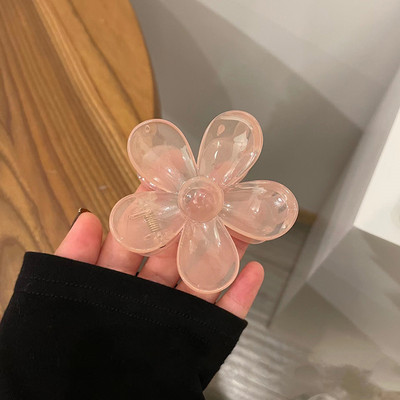 7Designs Agrafă mare acrilic pentru păr, accesorii pentru păr pentru femei, culoarea jeleului coreeană, agrafă mare pentru gheare de păr, clemă de crab din rășină.