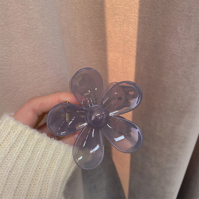 7Designs Agrafă mare acrilic pentru păr, accesorii pentru păr pentru femei, culoarea jeleului coreeană, agrafă mare pentru gheare de păr, clemă de crab din rășină.