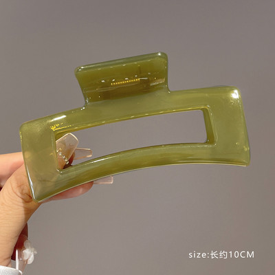 7Designs Agrafă mare acrilic pentru păr, accesorii pentru păr pentru femei, culoarea jeleului coreeană, agrafă mare pentru gheare de păr, clemă de crab din rășină.