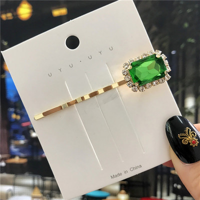 2020, noul agrafă de păr de cristal verde pentru femei, set de accesorii de păr cu perle simulate la modă, ornamente de lux pentru nuntă pentru femei