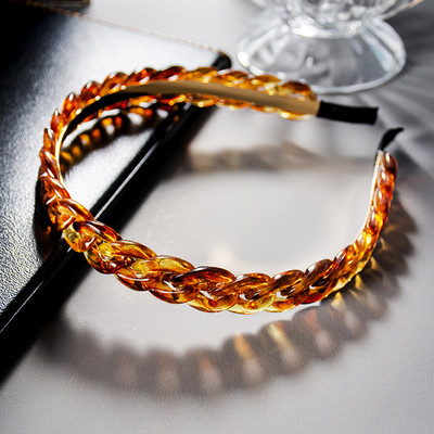 12 стила злато сребро метална ацетатна верига ленти за коса дамски аксесоари за коса модни перли обръч безел ретро лента за глава за момиче 2021