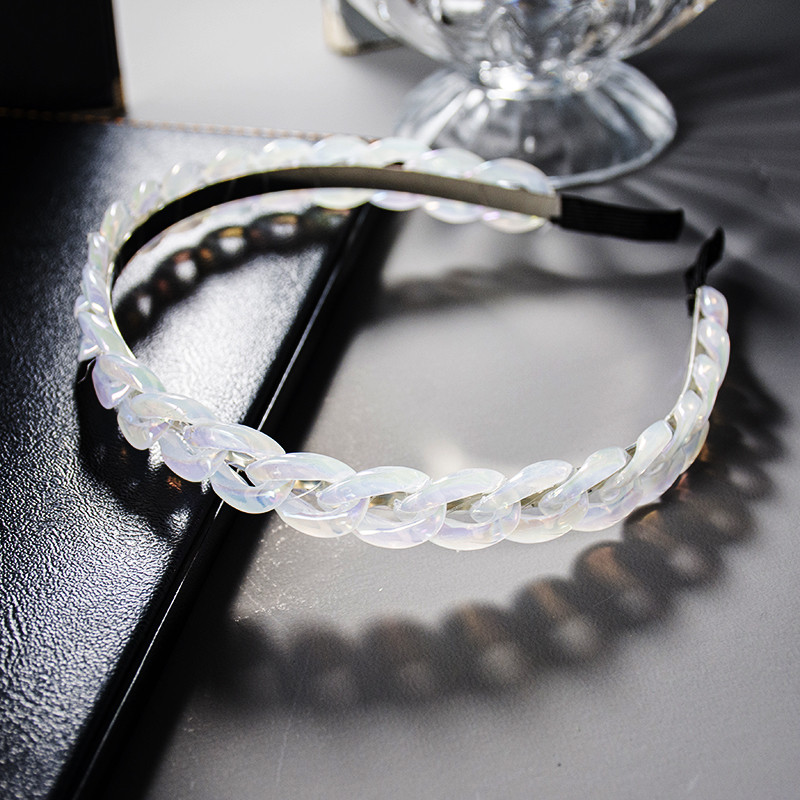 12 стила злато сребро метална ацетатна верига ленти за коса дамски аксесоари за коса модни перли обръч безел ретро лента за глава за момиче 2021