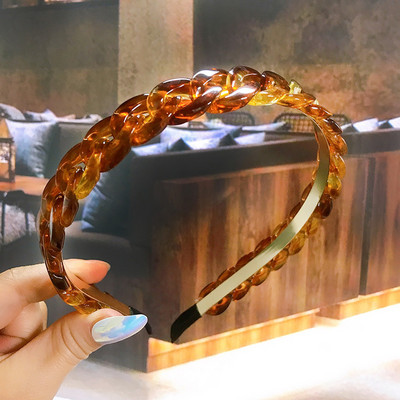 Nou 2021, lanț de acetat, aur, argint, benzite pentru păr, accesorii pentru femei, bentiță pentru fete de modă vintage, cerc, ornamente de păr pentru femei.