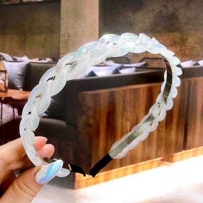 Nou 2021, lanț de acetat, aur, argint, benzite pentru păr, accesorii pentru femei, bentiță pentru fete de modă vintage, cerc, ornamente de păr pentru femei.