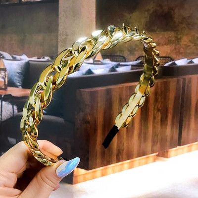 Nou 2021, lanț de acetat, aur, argint, benzite pentru păr, accesorii pentru femei, bentiță pentru fete de modă vintage, cerc, ornamente de păr pentru femei.