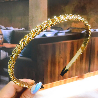 Nou 2021, lanț de acetat, aur, argint, benzite pentru păr, accesorii pentru femei, bentiță pentru fete de modă vintage, cerc, ornamente de păr pentru femei.