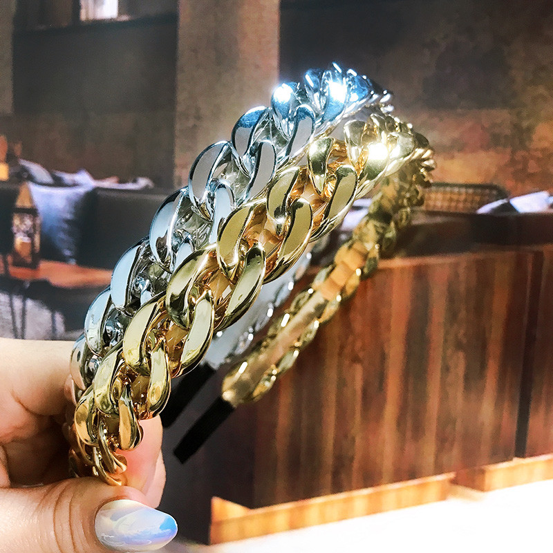 Nou 2021, lanț de acetat, aur, argint, benzite pentru păr, accesorii pentru femei, bentiță pentru fete de modă vintage, cerc, ornamente de păr pentru femei.