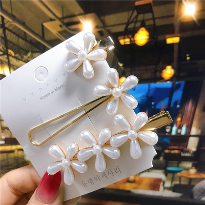 5 buc/set agrafe de păr femei perle imitate accesorii de păr bijuterii de modă floare frunze stea barete din rășină pentru fete mâner de păr 2021