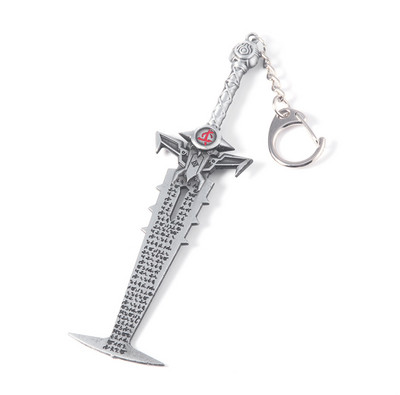 Játék Doom Eternal Crucible Blade kulcstartó Slayer Sword Fegyver modell Medálos kulcstartó férfiaknak Menő kulcstartó ékszer kellékek