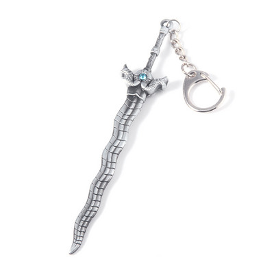 Játék Doom Eternal Crucible Blade kulcstartó Slayer Sword Fegyver modell Medálos kulcstartó férfiaknak Menő kulcstartó ékszer kellékek
