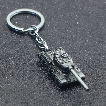 WOT World Of Tanks Keychain 46G Heavy Punk Weapon 3D Tank IS Series Keychains Μπρελόκ Δαχτυλίδια μπρελόκ για άνδρες Θήκη αυτοκινήτου Κλειδιά llaveros