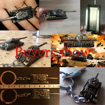 WOT World Of Tanks Keychain 46G Heavy Punk Weapon 3D Tank IS Series Keychains Μπρελόκ Δαχτυλίδια μπρελόκ για άνδρες Θήκη αυτοκινήτου Κλειδιά llaveros