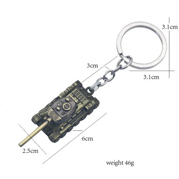 WOT World Of Tanks Keychain 46G Heavy Punk Weapon 3D Tank IS Series Keychains Μπρελόκ Δαχτυλίδια μπρελόκ για άνδρες Θήκη αυτοκινήτου Κλειδιά llaveros