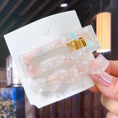 2/3 бр. Комплект фиби Геометрични щипки за коса от ацетат сърце за жени Модни бижута Шноли за момичета Ежедневно оформяне Аксесоари за коса