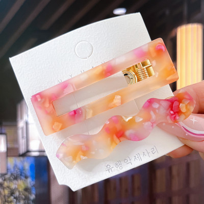 2/3 бр. Комплект фиби Геометрични щипки за коса от ацетат сърце за жени Модни бижута Шноли за момичета Ежедневно оформяне Аксесоари за коса