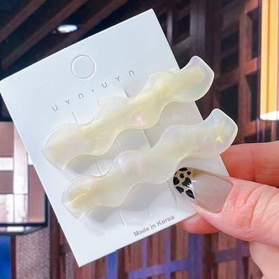 2/3 бр. Комплект фиби Геометрични щипки за коса от ацетат сърце за жени Модни бижута Шноли за момичета Ежедневно оформяне Аксесоари за коса