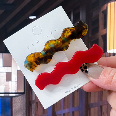 2/3 бр. Комплект фиби Геометрични щипки за коса от ацетат сърце за жени Модни бижута Шноли за момичета Ежедневно оформяне Аксесоари за коса