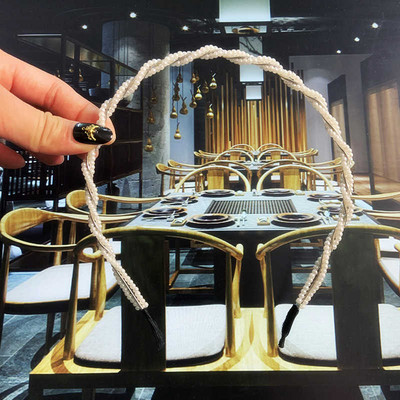 Benzile de păr cu perle de simulare de modă Accesorii pentru păr femei coreeană arc lucrat manual Cercuri rotunde bentiță ornamente de nuntă 2021 nou