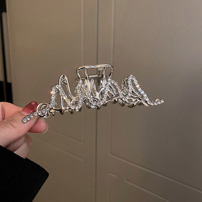 Agrafe de păr cu ciucuri lungi de cristal din Coreea pentru femei de lux, auriu, argintiu, agrafă mare crab, gheare, accesorii pentru păr, nou