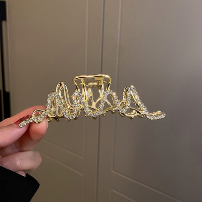 Agrafe de păr cu ciucuri lungi de cristal din Coreea pentru femei de lux, auriu, argintiu, agrafă mare crab, gheare, accesorii pentru păr, nou