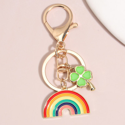 Breloc cu nor curcubeu drăguț Smile Face Breloc emailat Breloc pentru femei, fete, accesoriu pentru geantă, bricolaj, bijuterii lucrate manual, cadouri