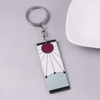 Fashion Acrylic Tanjiro Keychain Demon Slayer Anime Cosplay Props Μπρελόκ για γυναίκες Αξεσουάρ κοσμήματα μπρελόκ