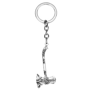 God of War 4 Leviathan Kratos Shield Ice Axe Keyring Infinity War Stormbreaker Axe Hammer Tomahawk Steel Keychain