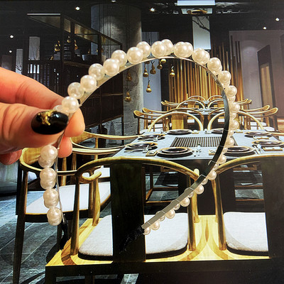 23 стила Симулация на перлени ленти за коса Дамски аксесоари за коса Корейски ръчно изработени лък Цветя Обръчи Лента за глава Сватбени орнаменти 2021 г. Ново